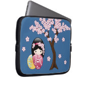 Frühling Kokeshi Puppe - niedlicher japanischer Laptopschutzhülle (Vorne Rechts)