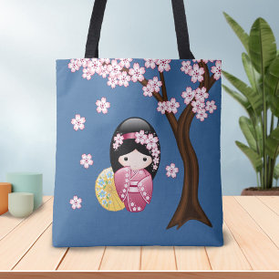 Frühling Kokeshi Puppe - niedliches japanisches Tasche