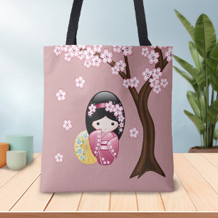 Frühling Kokeshi Puppe - niedliches japanisches Tasche