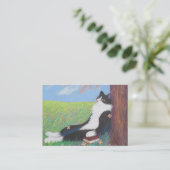 Frühling kommt schließlich Visitenkarte (Stehend Vorderseite)