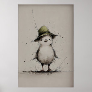 Frühling Küken, Druckbare Kunst, Hühner Minimalist Poster