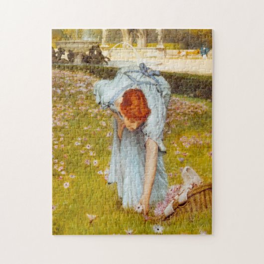 Frühling Lawrence Alma Tadema im Garten Puzzle (Vertikal)