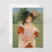 Frühling: Margot Stehend in einem Garten | 1900 Postkarte (Vorne/Hinten)