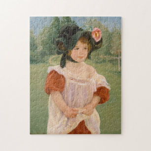 Frühling: Margot stehend in einem Garten 1900 Puzzle