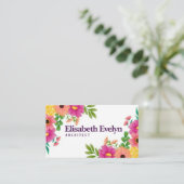 Frühling mit bunten Blume Visitenkarte (Stehend Vorderseite)