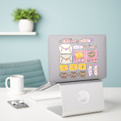 Frühling mit Liebe Umschläge und Herzen Aufkleber (Laptop auf Schreibtisch)