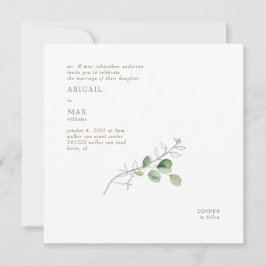 Frühling Moderne Wasserfarbe Botanischer Platz Einladung