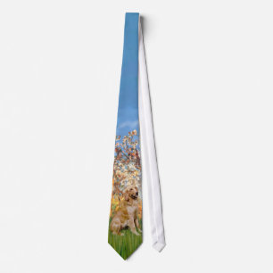 Frühling (Monet) - Golden Retriever Krawatte