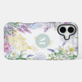 Frühling Monogramm mit Pastellblumen iPhone Hülle (Rückseite (Horizontal))