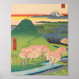Frühling Mt Fuji Vintage Ukiyo-e japanische Kunst Poster