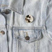 Frühling Mystischer Fuchs Nebelberg Minimalistisch Button (Beispiel)