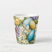 Frühling. Narzissen, Hyazinthen, Tulpen, Ostereier Milchtasse (Vorderseite)