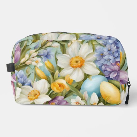 Frühling. Narzissen, Hyazinthen, Tulpen, Ostereier Waschbeutel (Vorderseite)