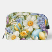 Frühling. Narzissen, Hyazinthen, Tulpen, Ostereier Waschbeutel (Rückseite)