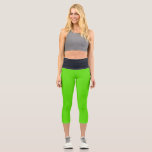 Frühling Neon Green Black High Waisted Capris<br><div class="desc">Seien Sie stilvoll mit Spring Neon Green Black High Waisted Capris!</div>