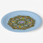 Frühling Nouveau Pappteller (Schrägansicht)