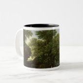 Frühling oder das Garten Eden Zweifarbige Tasse (Vorderseite Links)