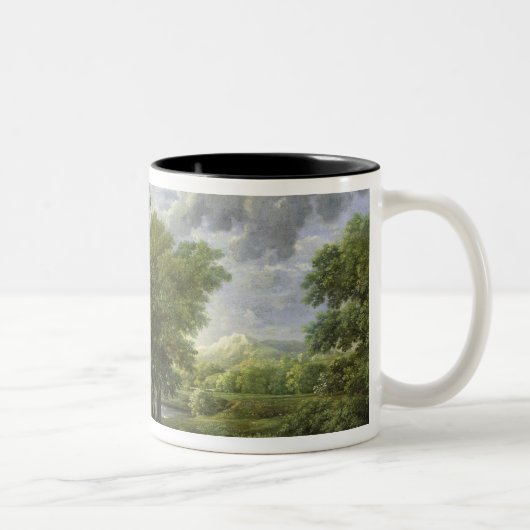 Frühling oder das Garten Eden Zweifarbige Tasse (Rechts)