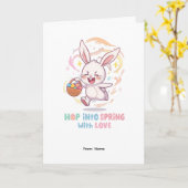 Frühling Osterhasen-Design Karte (Gelbe Blume)