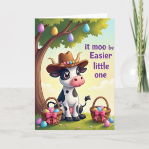 Frühling Osterkarte mit Kalb Karte