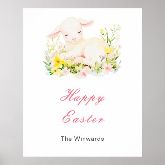 Frühling Osterlamm Ostern Brunch Poster (Vorne)