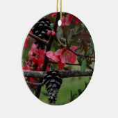 Frühling/Ostern: Japonica/Flieder Keramikornament (Rechts)