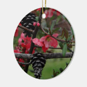 Frühling/Ostern: Japonica/Flieder Keramikornament (Links)