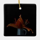 Frühling/Ostern: Lilien und Biene Keramikornament (Vorderseite)