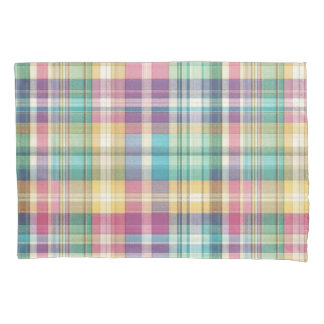 Frühling/Ostern Pastell-Karo Kissenbezug