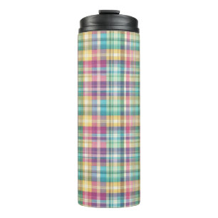Frühling/Ostern Pastell-Karo  Thermosbecher