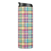 Frühling/Ostern Pastell-Karo Thermosbecher (Nach rechts gedreht)