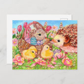 Frühling-Party Postkarte (Vorne/Hinten)
