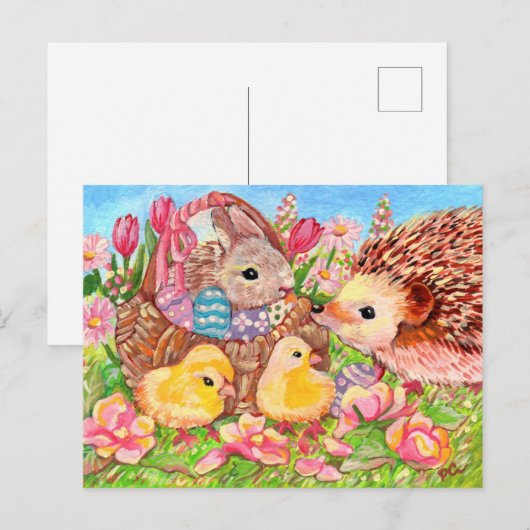 Frühling-Party Postkarte (Vorne/Hinten)