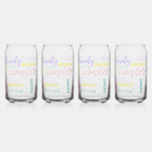 Frühling Pastel High Vibe Ich bin positiv Energie Dosenglas (Vorderseite)