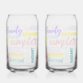 Frühling Pastel High Vibe Ich bin positiv Energie Dosenglas (Vorderseite)