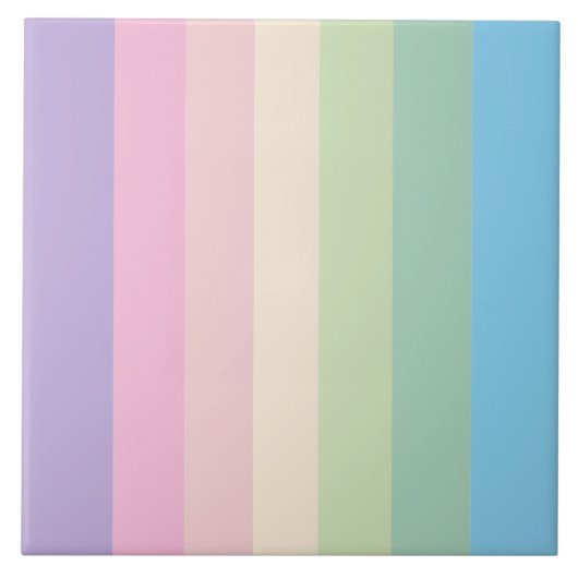 Frühling Pastell-Farbschema Fliese (Vorderseite)