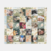 Frühling-Patchwork-Effekt-Quilt-Musterfoto Fleecedecke (Vorderseite (Horizontal))