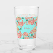 Frühling Peach Blume Gartenanlage Florenz Dekorati Glas (Vorderseite)