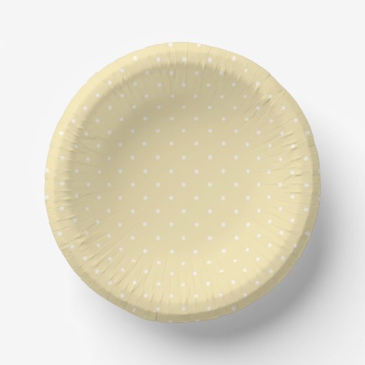 Frühling Polka Dots Micro | Buttercreme Pappteller (Vorderseite)