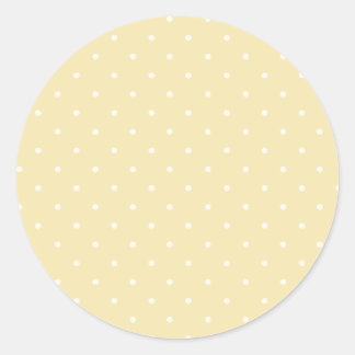 Frühling Polka Dots Micro | Buttercreme Runder Aufkleber