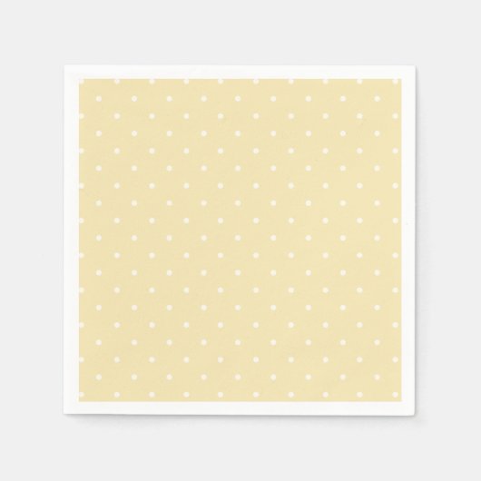 Frühling Polka Dots Micro | Buttercreme Serviette (Vorderseite)