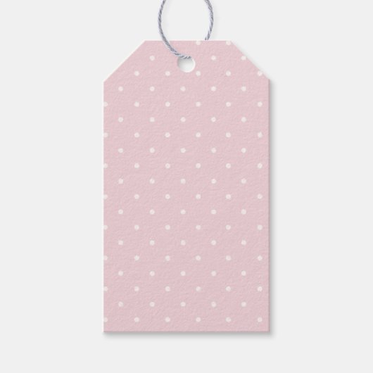 Frühling Polka Dots Micro | Soft Blush Geschenkanhänger (Vorderseite)