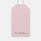 Frühling Polka Dots Micro | Soft Blush Geschenkanhänger (Rückseite)