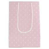 Frühling Polka Dots Micro | Soft Blush Mittlere Geschenktüte (Rückseite)