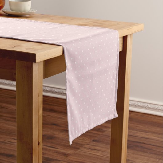 Frühling Polka Dots Micro | Soft Rosé Kurzer Tischläufer (Beispiel)