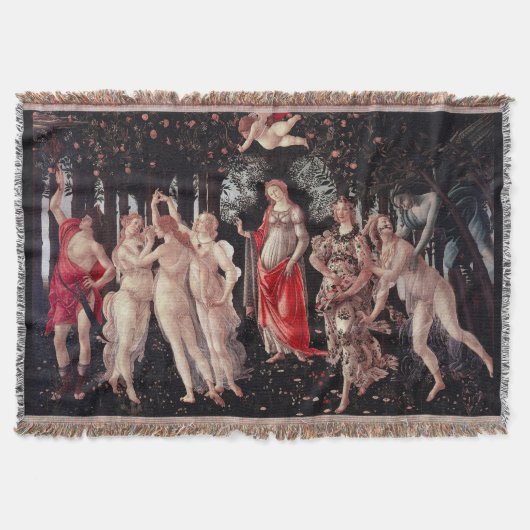 Frühling Primavera Sandro Botticelli Renaissance Decke (Vorderseite)