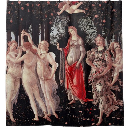 Frühling Primavera Sandro Botticelli Renaissance Duschvorhang (Vorderseite)