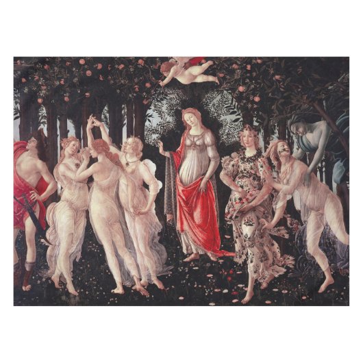 Frühling Primavera Sandro Botticelli Renaissance Tischdecke (Vorderseite (Horizontal))