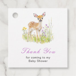 Frühling Reh Baby Shower Geschenkanhänger