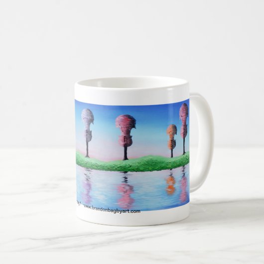 Frühling reiht Kaffee-Tasse auf Kaffeetasse (VorderseiteRechts)